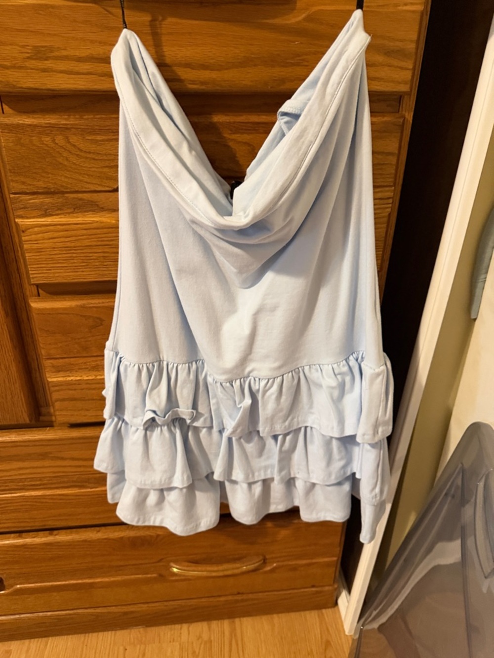 Forever 21 Light Blue Ruffle Mini Dress